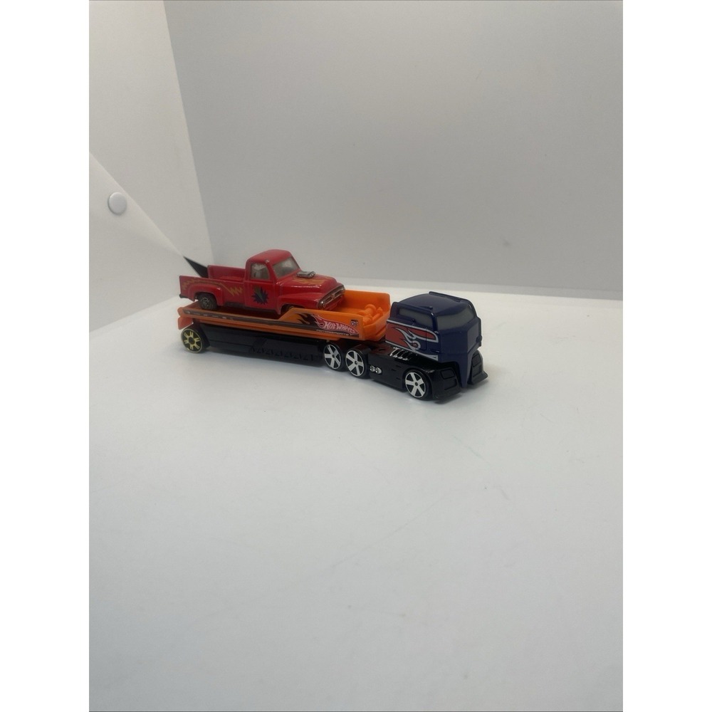 HOT‎ WHEELS Semi Truck Flat Bed  MATTEL RETRO  2006 Vehicle Carrier Toy Cars